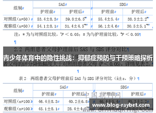 青少年体育中的隐性挑战：抑郁症预防与干预策略探析