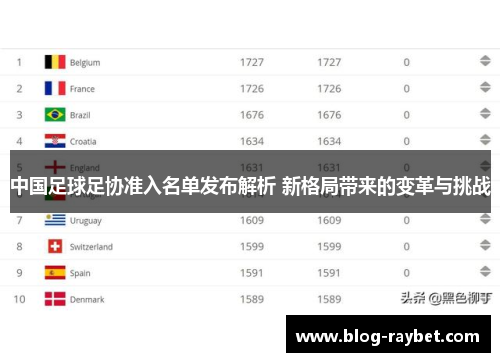 中国足球足协准入名单发布解析 新格局带来的变革与挑战
